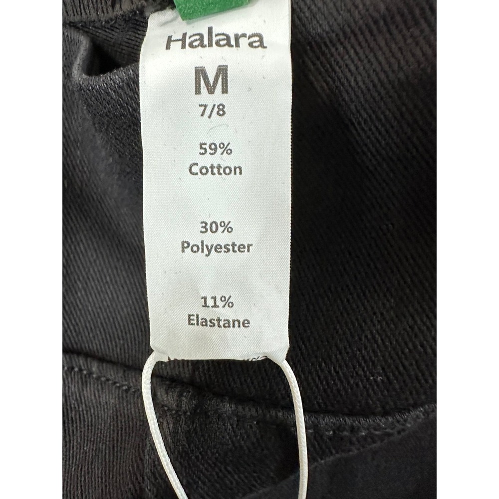 Halara Flex Denim Leggings Womens M Black High Waisted 7/8 Skinny Jeggings NEW - Picture 5 of 13